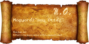 Mogyoróssy Ottó névjegykártya