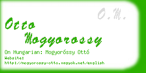 otto mogyorossy business card